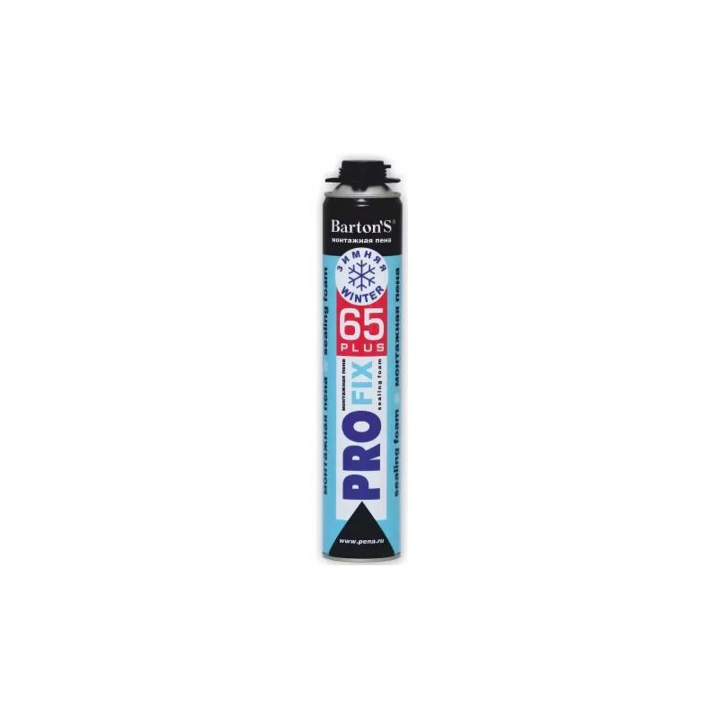 Пена монтажная Barton'S PROfix 65+ зимняя профессиональная 750 мл Пена монтажная Barton'S PROfix 65+ зимняя профессиональная 750 мл