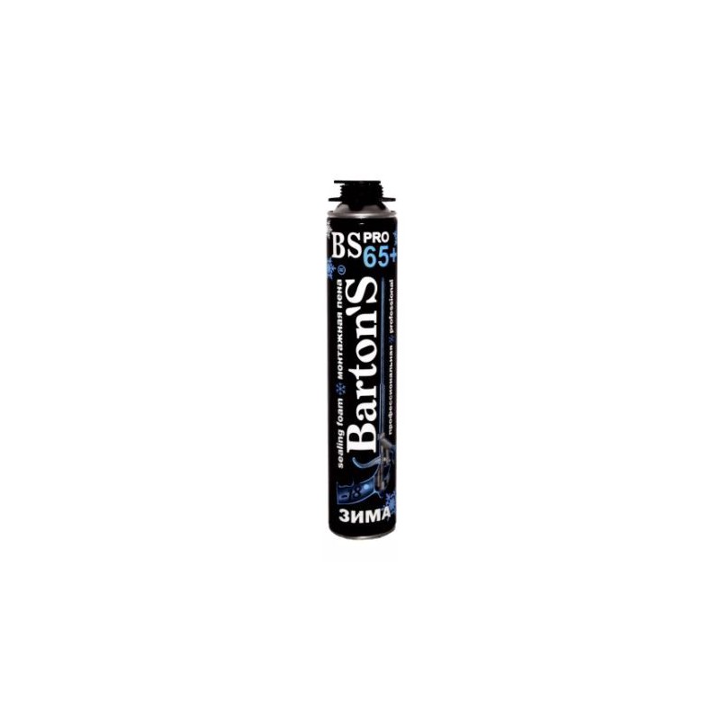 Пена монтажная Barton'S BS PRO 65+ зимняя профессиональная 750 мл Пена монтажная Barton'S BS PRO 65+ зимняя профессиональная 750 мл