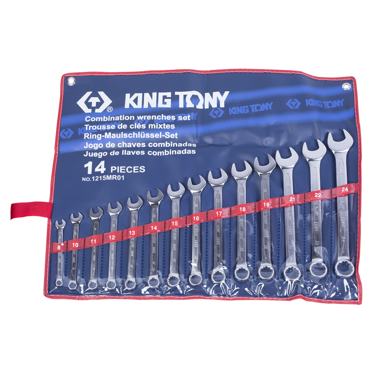 KING TONY Набор комбинированных ключей, 8-24 мм, 14 предметов KING TONY Набор комбинированных ключей, 8-24 мм, 14 предметов
