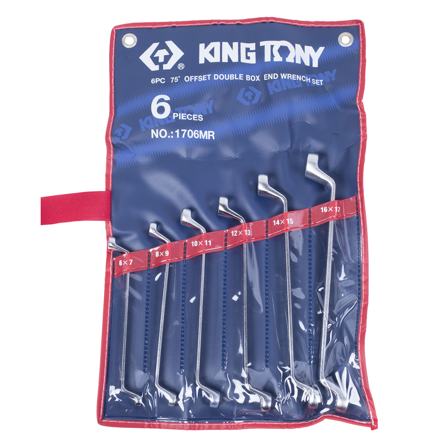 KING TONY Набор накидных ключей, 6-17 мм, 6 предметов KING TONY Набор накидных ключей, 6-17 мм, 6 предметов