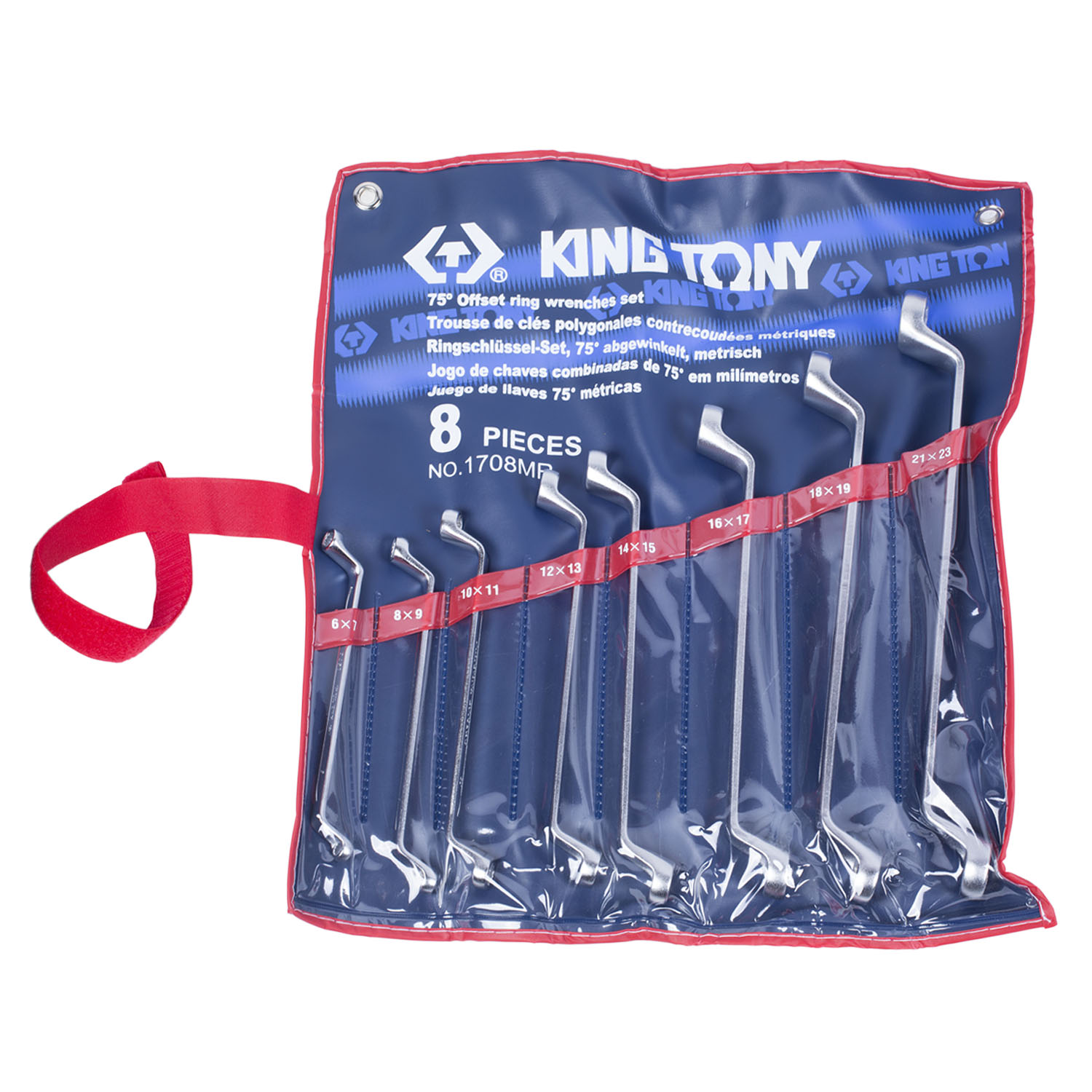 KING TONY Набор накидных ключей, 6-23 мм, 8 предметов KING TONY Набор накидных ключей, 6-23 мм, 8 предметов
