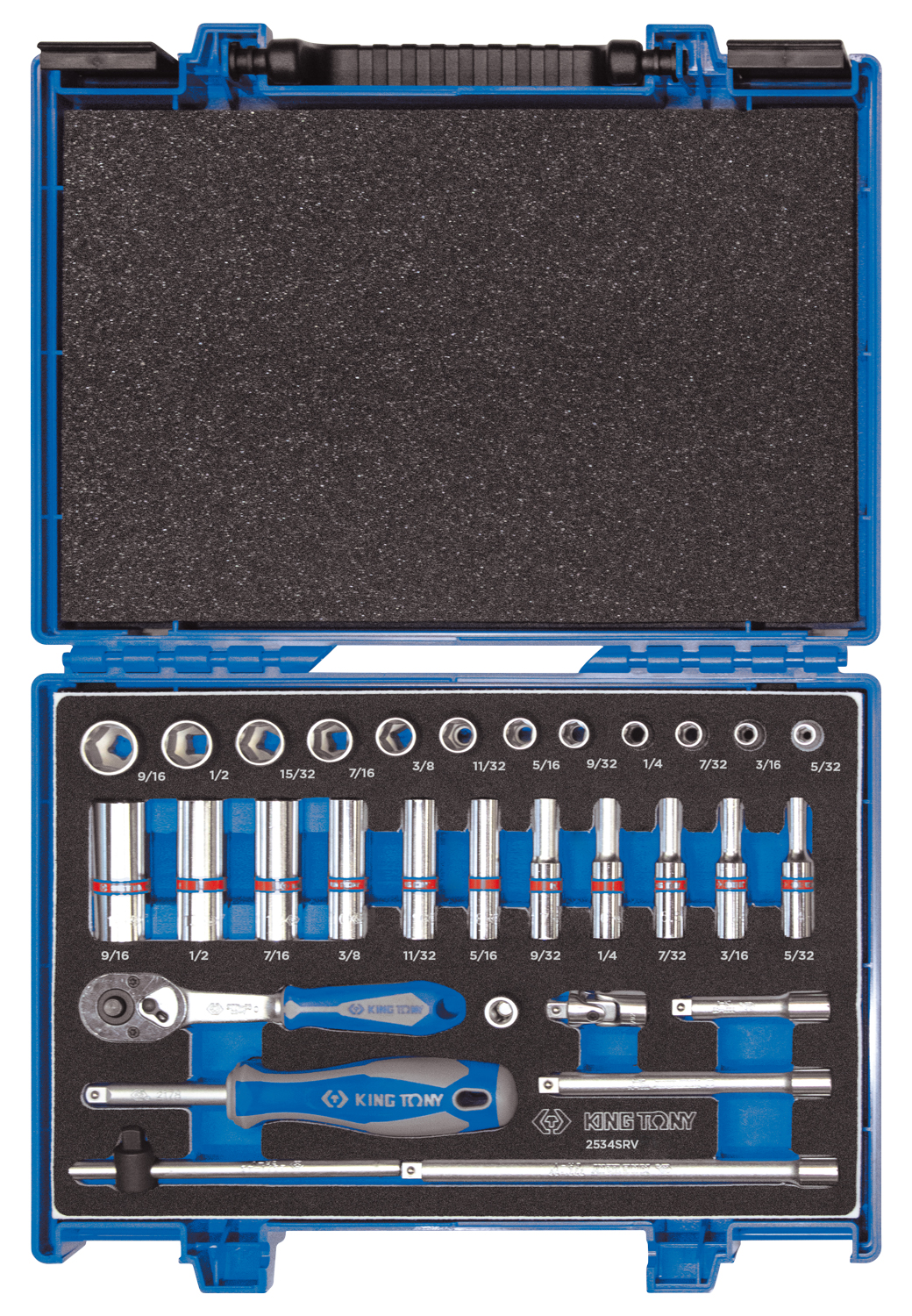 KING TONY Набор торцевых головок с принадлежностями 1/4 KING TONY Набор торцевых головок с принадлежностями 1/4
