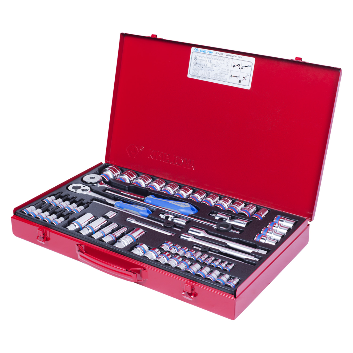 KING TONY Набор торцевых головок с принадлежностями 1/4 KING TONY Набор торцевых головок с принадлежностями 1/4