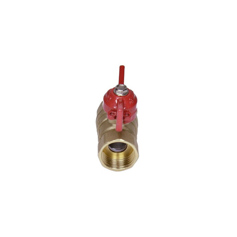 Кран шаровой латунь 11б27п Ду 15 G1/2" Ру16 ВР бабочка красный Кран шаровой латунь 11б27п Ду 15 G1/2" Ру16 ВР бабочка красный