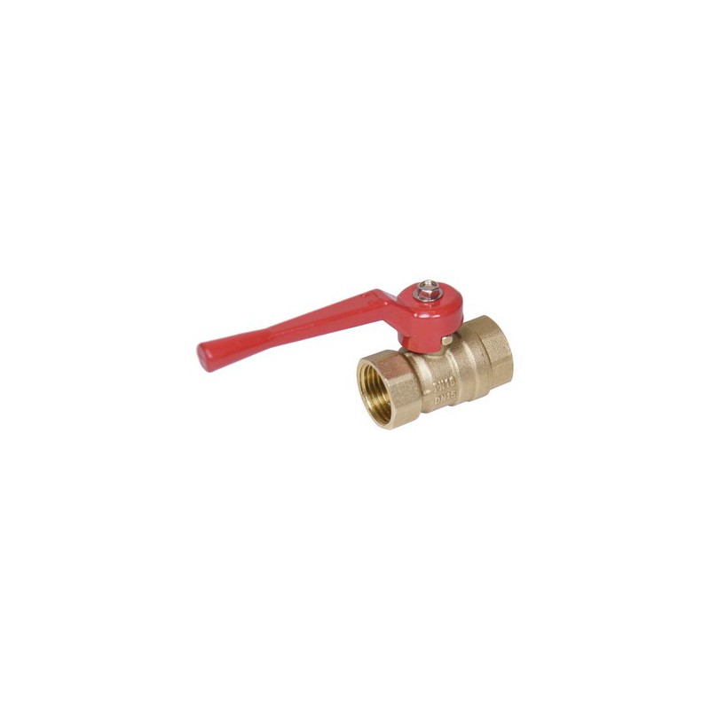 Кран шаровой латунь 11б27п Ду 32 G1 1/4" Ру16 ВР рычаг красный Кран шаровой латунь 11б27п Ду 32 G1 1/4" Ру16 ВР рычаг красный