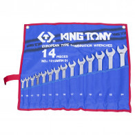 KING TONY Набор комбинированных ключей, 8-24 мм, чехол из теторона, 14 предметов