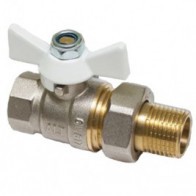 Кран шаровой полный проход с накидной гайкой бабочка 1/2" (белая ручка) ALTSTREAM Кран шаровой полный проход с накидной гайкой бабочка 1/2" (белая ручка) ALTSTREAM