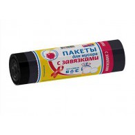 Мешки для мусора PRAKTISCH “Черные с завязками 60 л”, 10 шт Мешки для мусора PRAKTISCH “Черные с завязками 60 л”, 10 шт